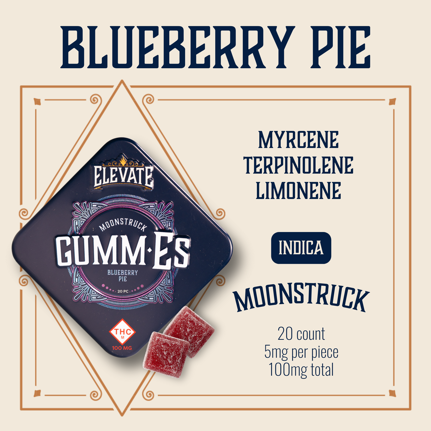 Photograph of product: Blueberry Pie Oui'd Gumm-Es | 100mg 20-pack