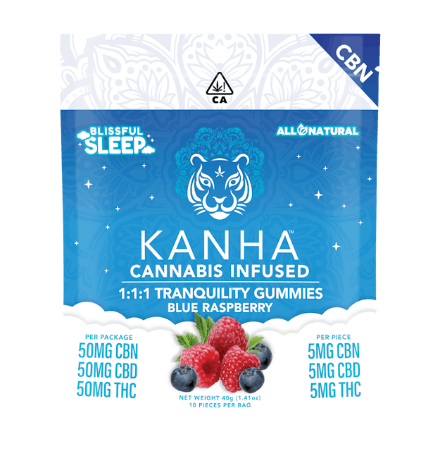 Photograph of product: Tranquility | 1:1:1 CBN Gummies - 