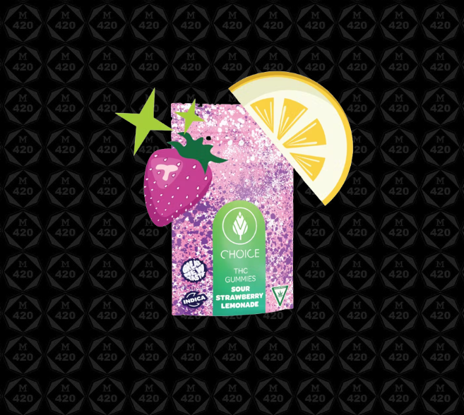 Photograph of product: 100mg Strawberry Lemonade Oui'd Gummies - Choice Chews