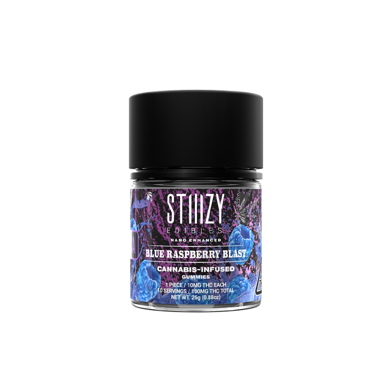 Photograph of product: Stiiizy Blue Raspberry Blast 100mg Gummies