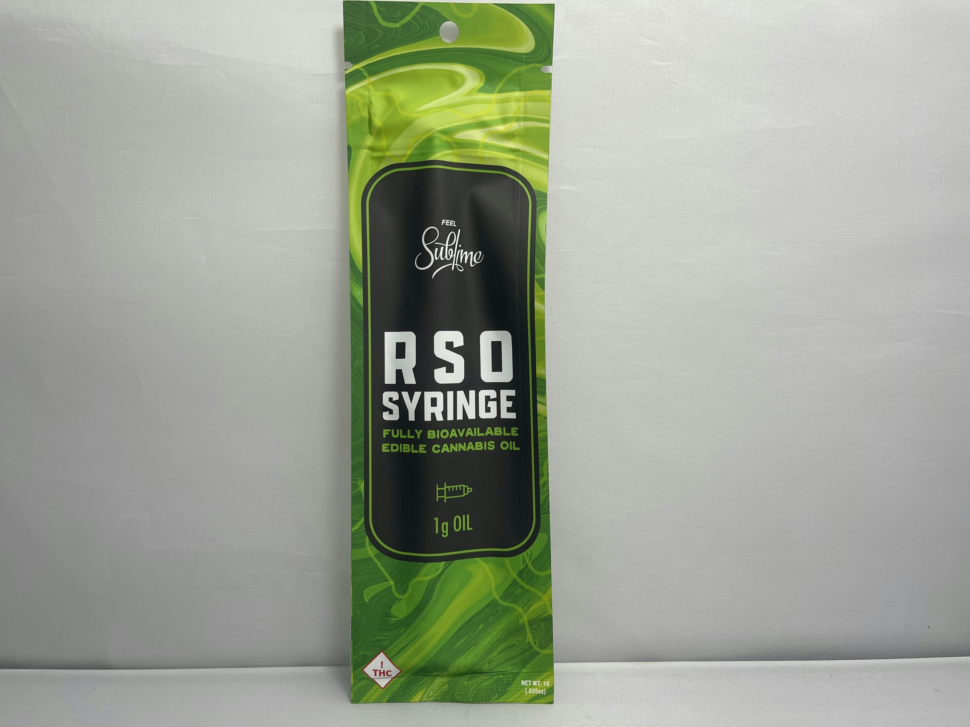 Photograph of product: RSO Syringe