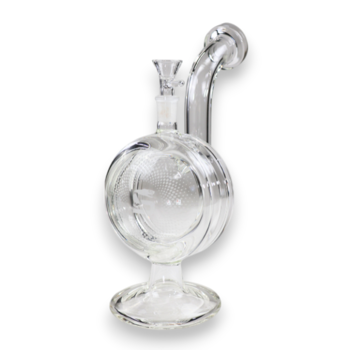 Photograph of product: 12" SirEEL Halo Flow Bong w/ Flower Bowl, Whiteout Smoke Ring Effect