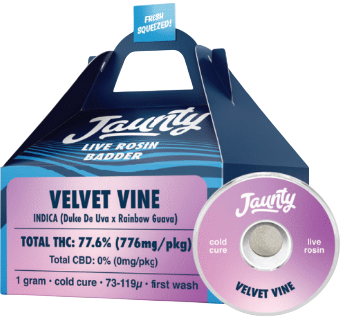 Photograph of product: Cold Cure Live Rosin Velvet Vine - Cold Cure Concentrate (1.0g)