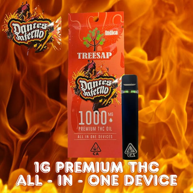 Photograph of product: Treesap 1g AIO Dantes Inferno - 