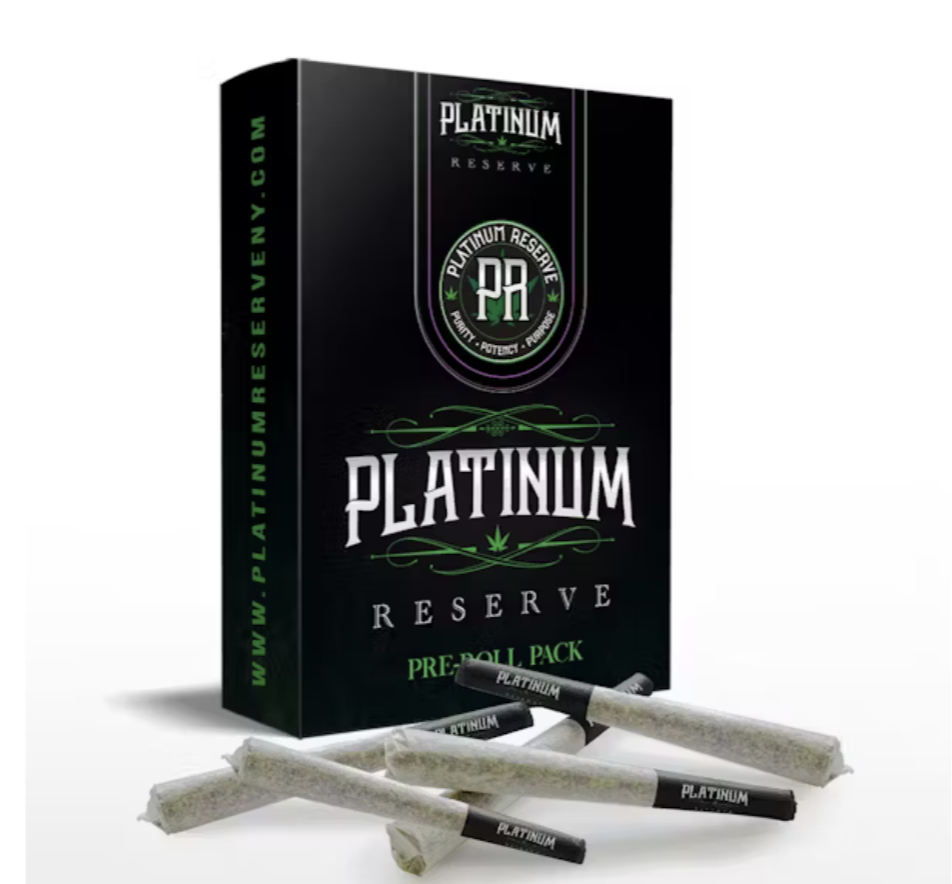 Photograph of product: Platinum Reserve | Jack Herer | 0.5g Pre-Roll 5pk