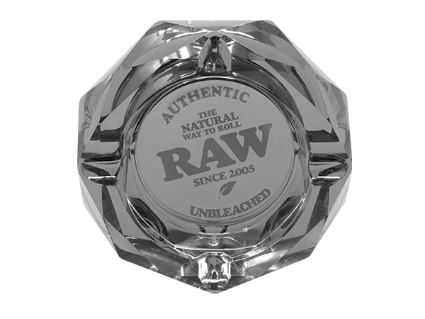 Photograph of product: Raw | Prism Glass Ashtray | 4.5" | The Dark Side