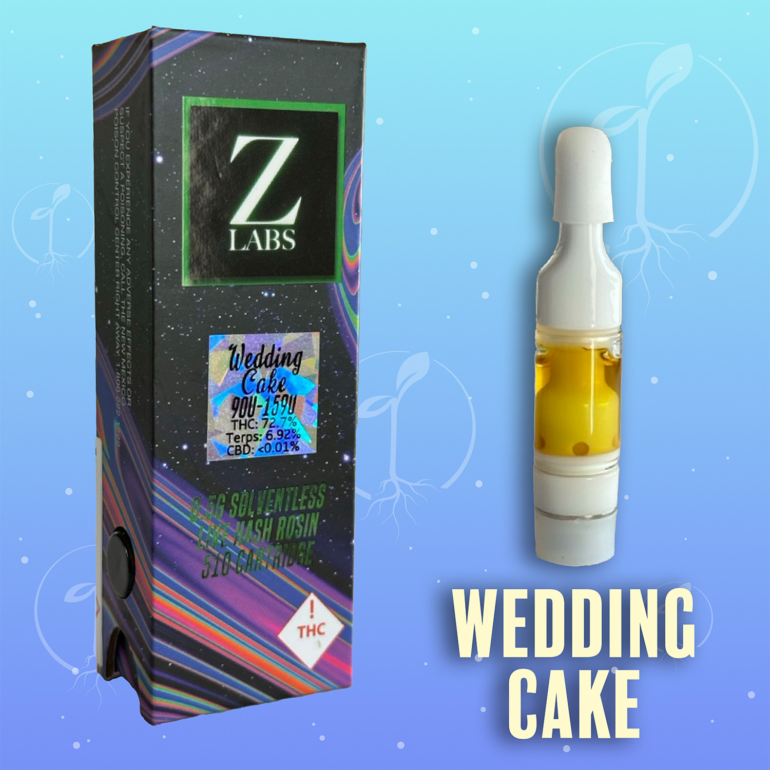 Photograph of product: Z Labs - Wedding Cake Live Rosin Cartridge