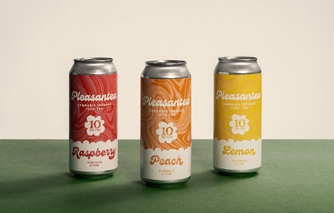 Photograph of product: Pleasantea | 10mg | Drink | Peach