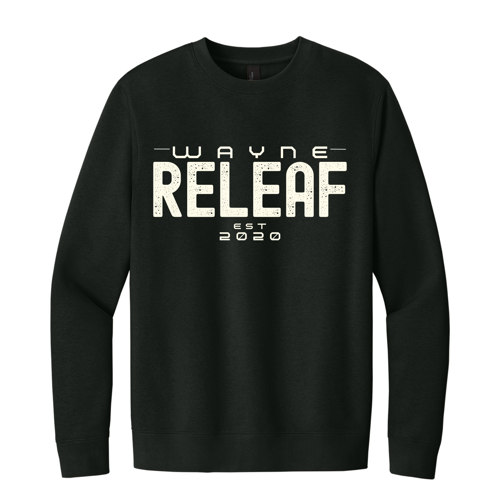 Photograph of product: RELEAF | Accessory | Crewneck Sweatshirt | Black