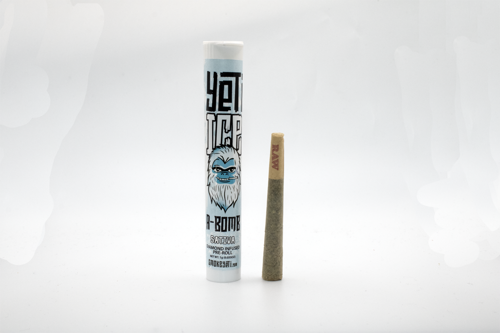Photograph of product: Yeti Ice | A-Bomb | 1g Diamond Infused Preroll