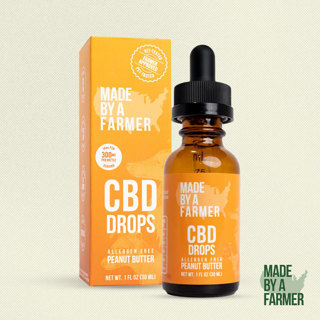 Photograph of product: Made By A Farmer | Peanut Butter | 300mg CBD Dog Drops