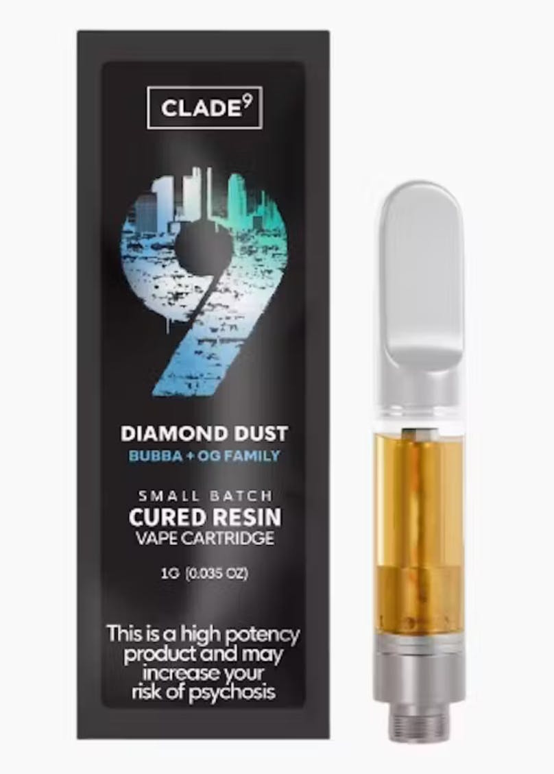Photograph of product: DIAMOND DUST 1G CURED RESIN CARTRIDGE (H)