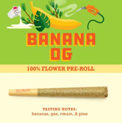 Photograph of product: Banana OG Pre-Roll | 1g