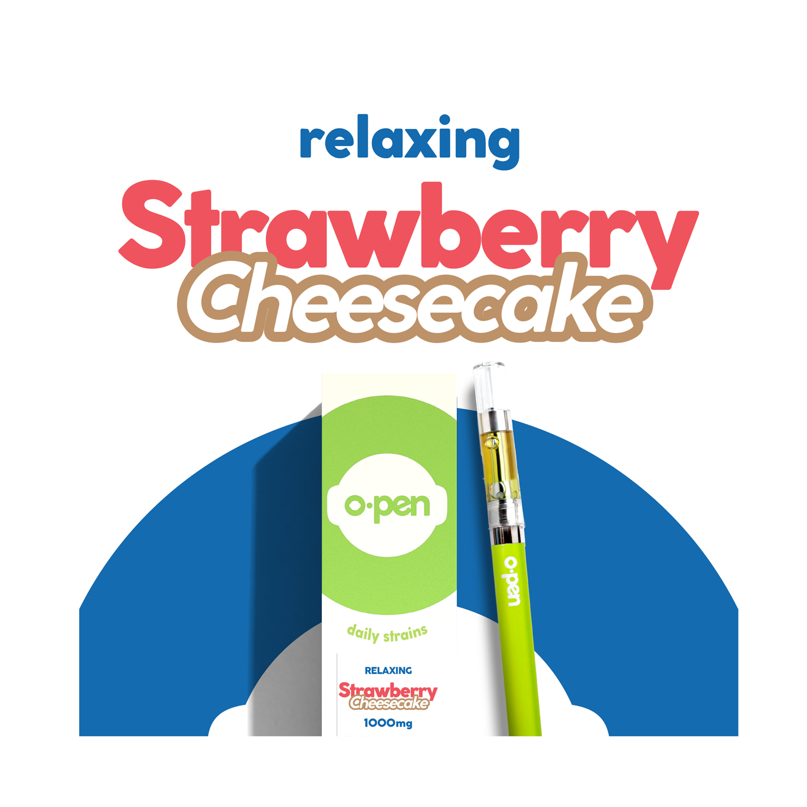 Photograph of product: Daily Strains Strawberry Cheesecake Relaxing Cartridge | 1g