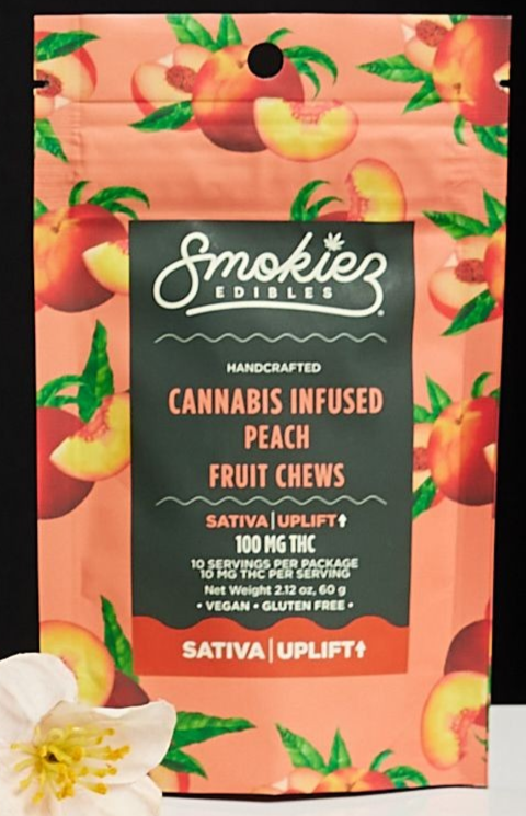 Photograph of product: Smokiez Sweet Peach Gummies
