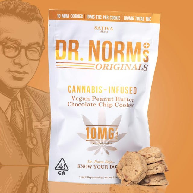 Photograph of product: Peanut Butter Chocolate Chip | 100mg Cookies