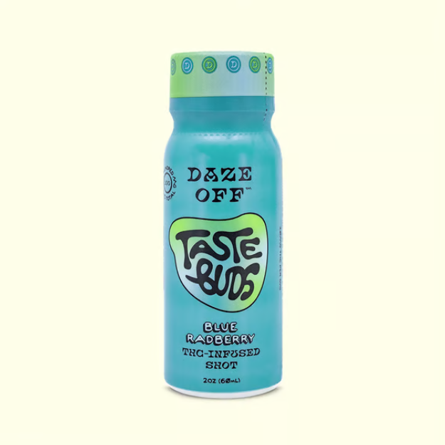 Photograph of product: Daze Off Taste Buds Shot Blue Radberry (H) 100mg