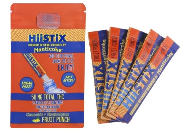 Photograph of product: Nanticoke HiiStix | Fruit Punch | TH-oui Beverage Enhancer Sticks | 5pk