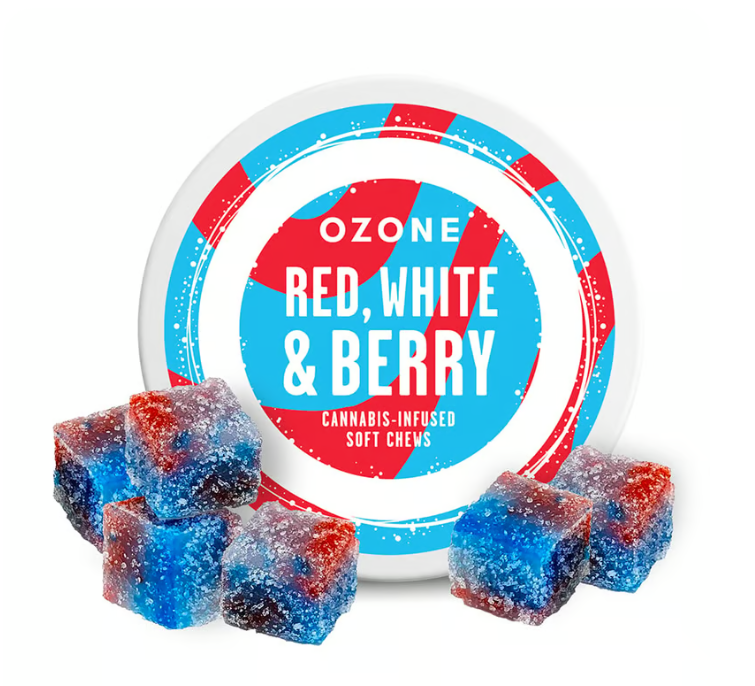 Photograph of product: Red White & Berry - Gummies - 100mg