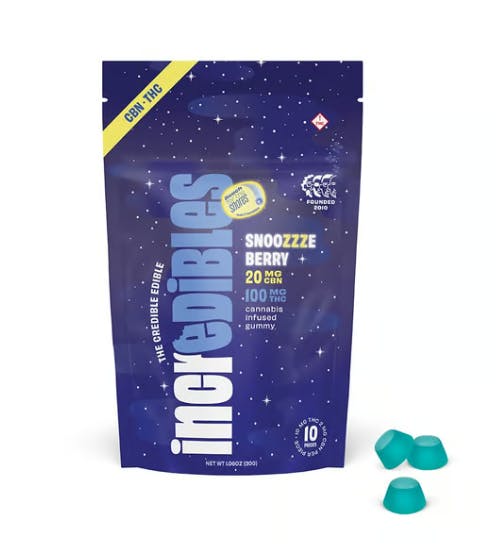 Photograph of product: SNOOZZZEBERRY | 5:1 TH-oui:CBN | 10 PACK