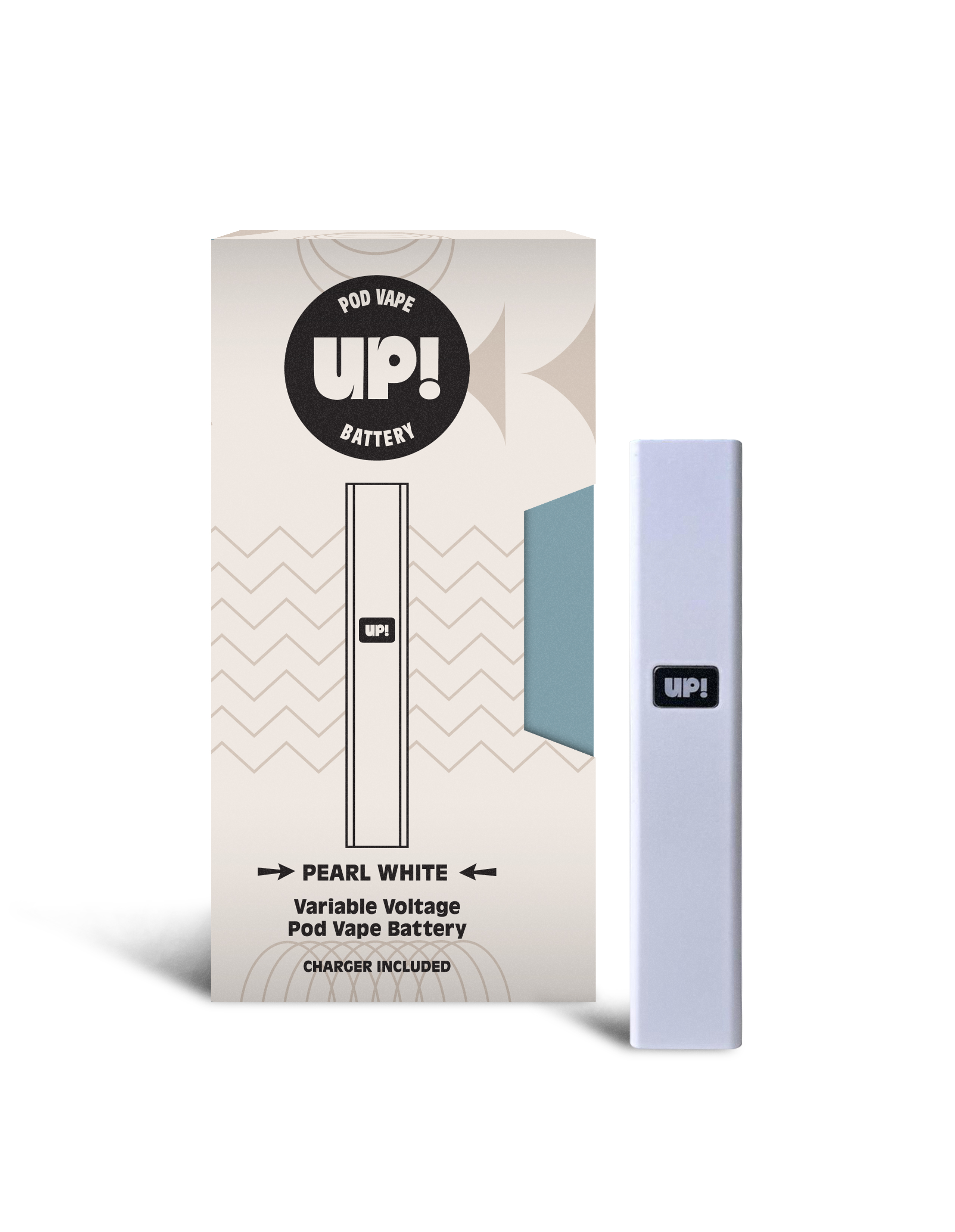 Photograph of product: UP! | Variable Voltage Pod Battery (Pearl White)