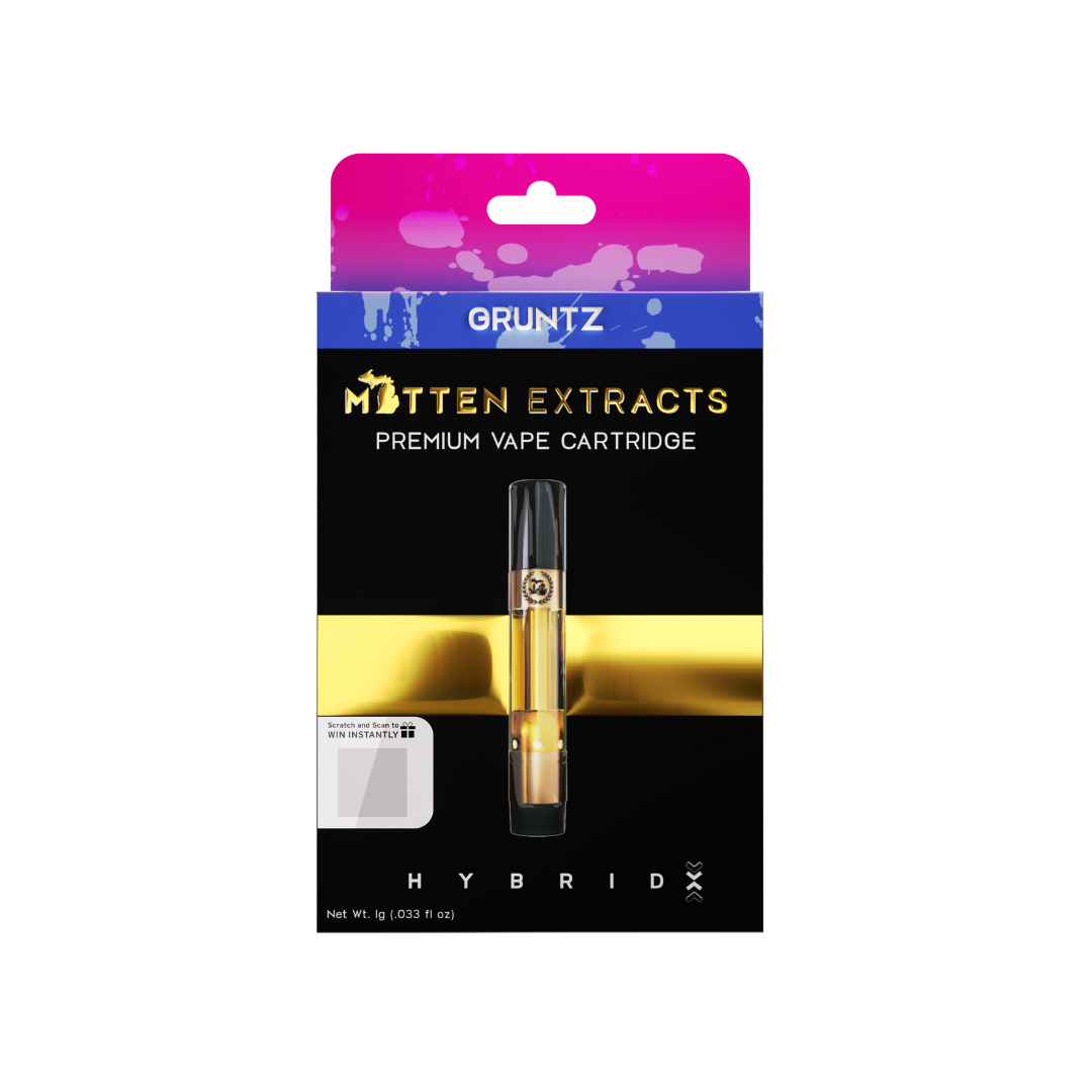 Photograph of product: Mitten Extracts | Gruntz Distillate Cartridge | 1g