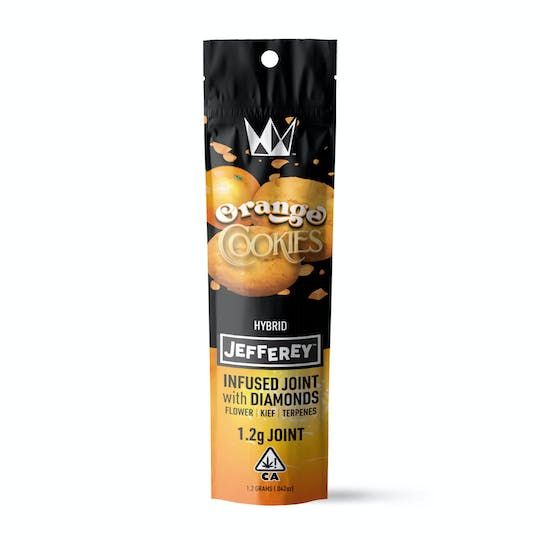 Photograph of product: 2. West Coast Cure 1.2g Diamond Infused Jefferey Pre Rolls - Orange Cookies (H) - 