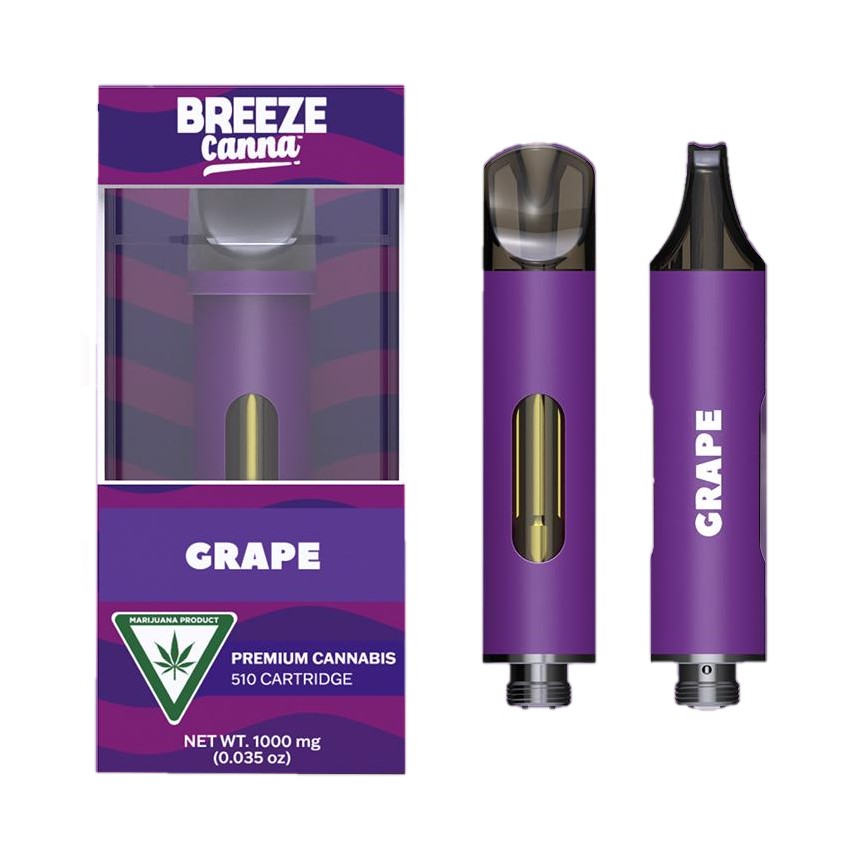Photograph of product: Breeze Canna Grape Gusher Cartridge Rec