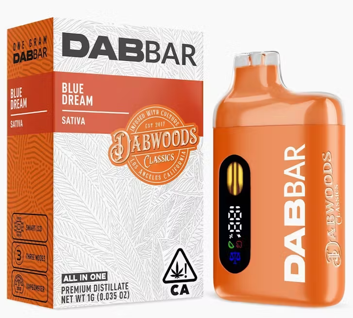 Photograph of product: Dabwoods Dab Bar Blue Dream Oui'd AIO 1g
