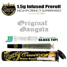 Photograph of product: CAVIAR GOLD | ORIGINAL GANGSTA CAVI CONE | INFUSED PREROLL | 1.5G