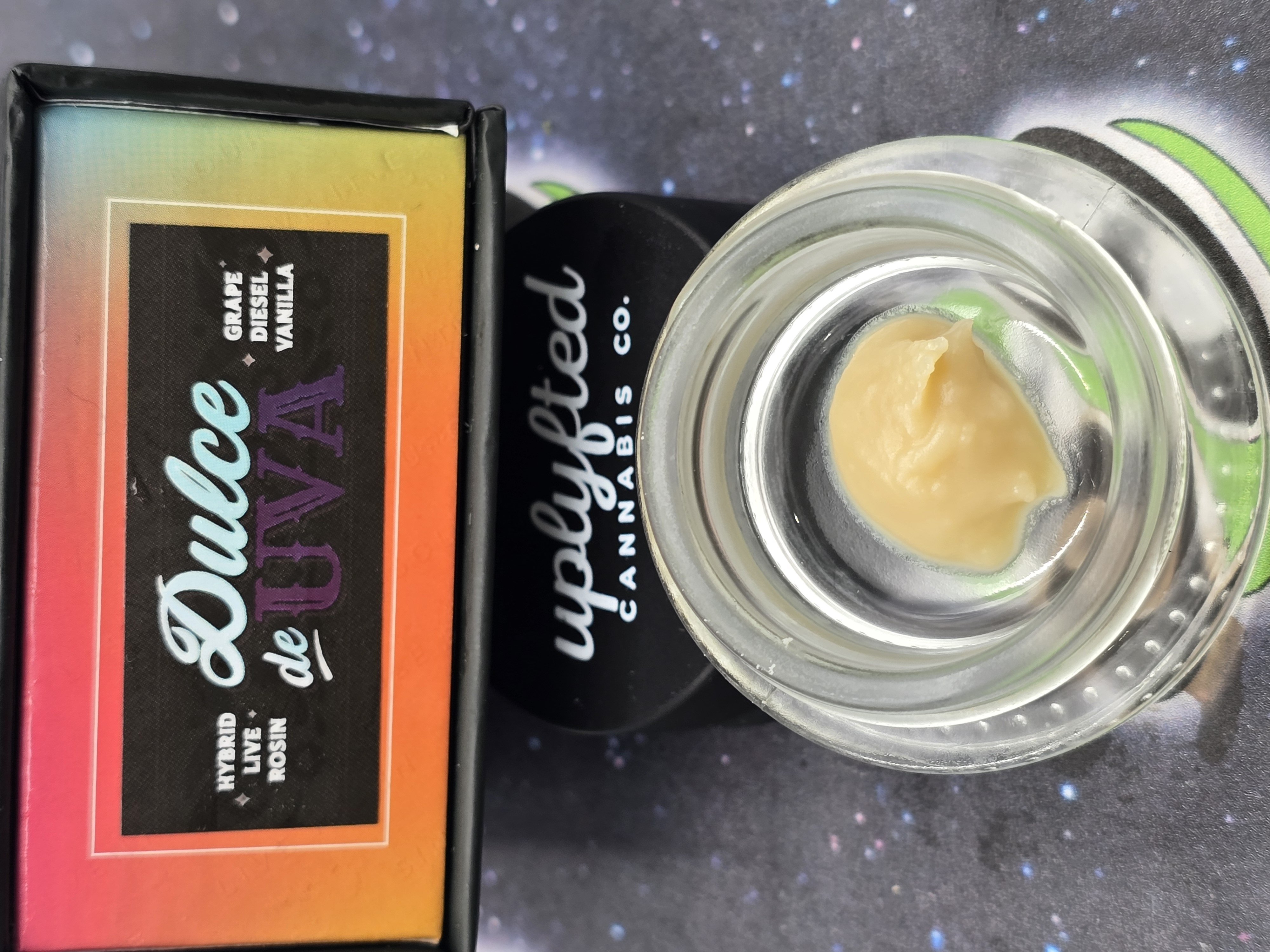 Photograph of product: Uplyfted | Dulce De Uva Live Rosin 90u