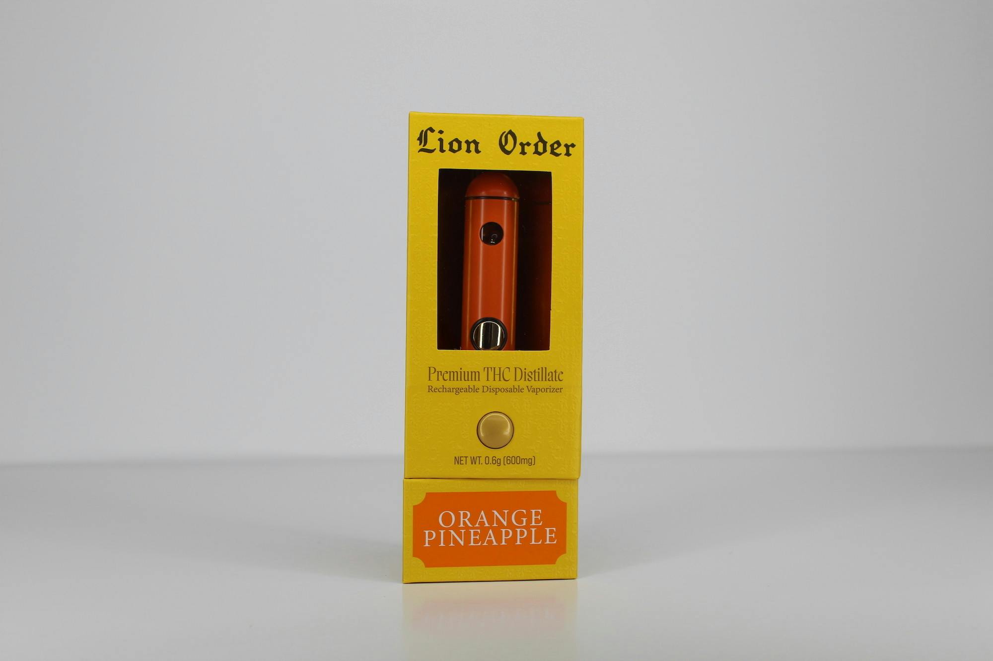 Photograph of product: 305 Farms | Orange Pineapple | Lion Order 0.6g Disposable Vape
