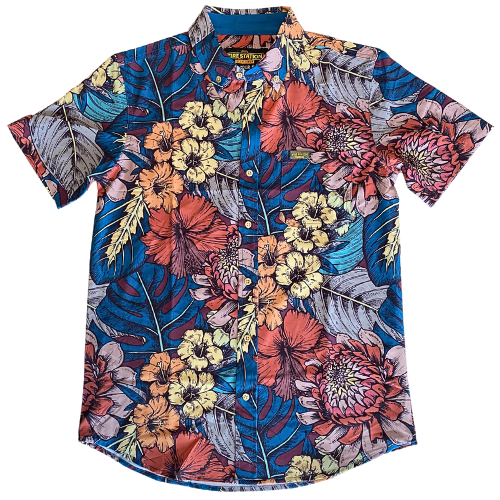 Photograph of Product: TFS Apparel - Hawaiian Button Down with Pockets Large
