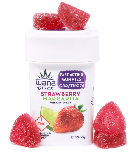 Photograph of product: Quick Gummies - CBD - 1:1 Strawberry Margarita - 100mg