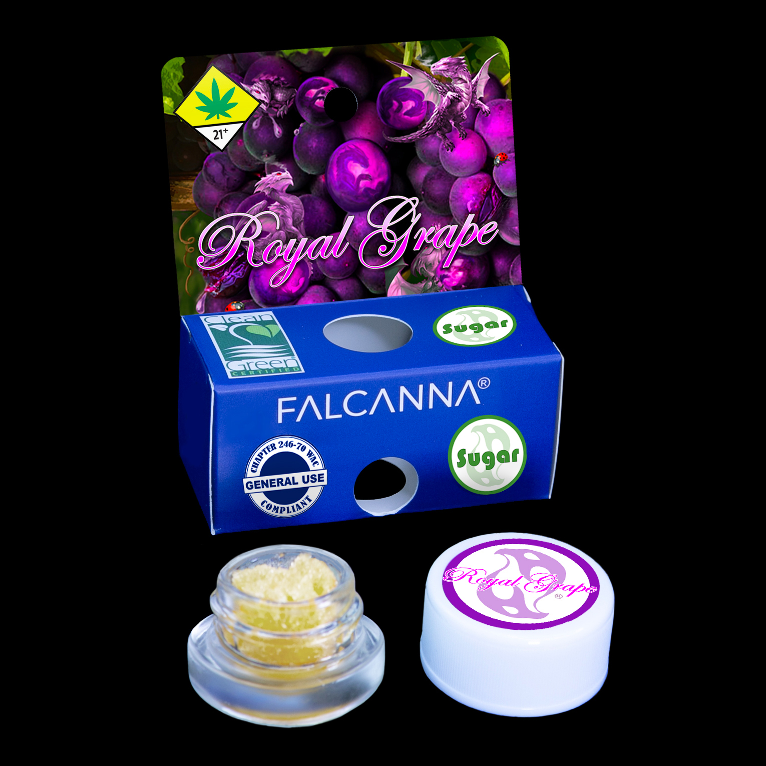 Photograph of product: Royal Grape Cold Cured Sugar Wax | 1g (DOH)