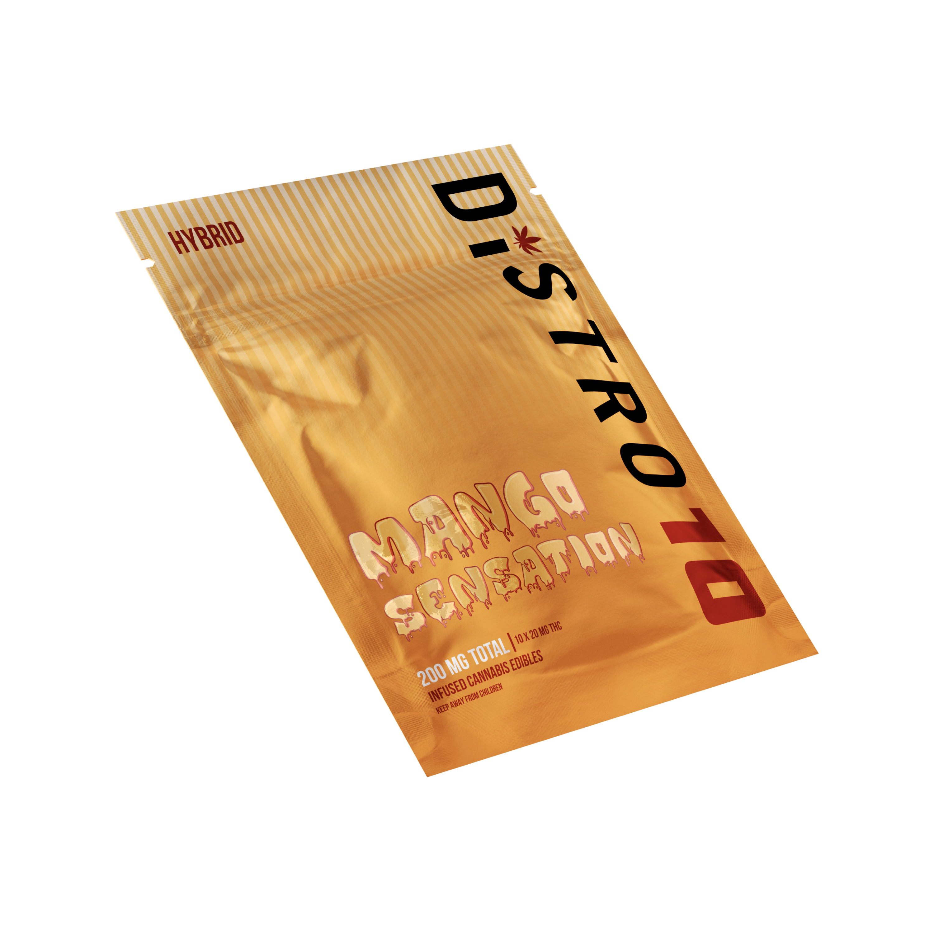 Photograph of product: Distro 10 | Mango Sensation | Infused Gummies | 200mg | Hybrid