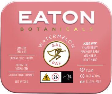 Photograph of product: Gal Pal: Watermelon - TH-oui:CBD Gummie 20 Pack (100mg)
