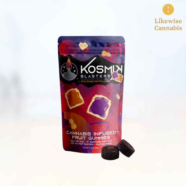 Photograph of product: 10-PACK 250MG STRAWBERRY PEANUT BUTTER AND JELLY GUMMIES