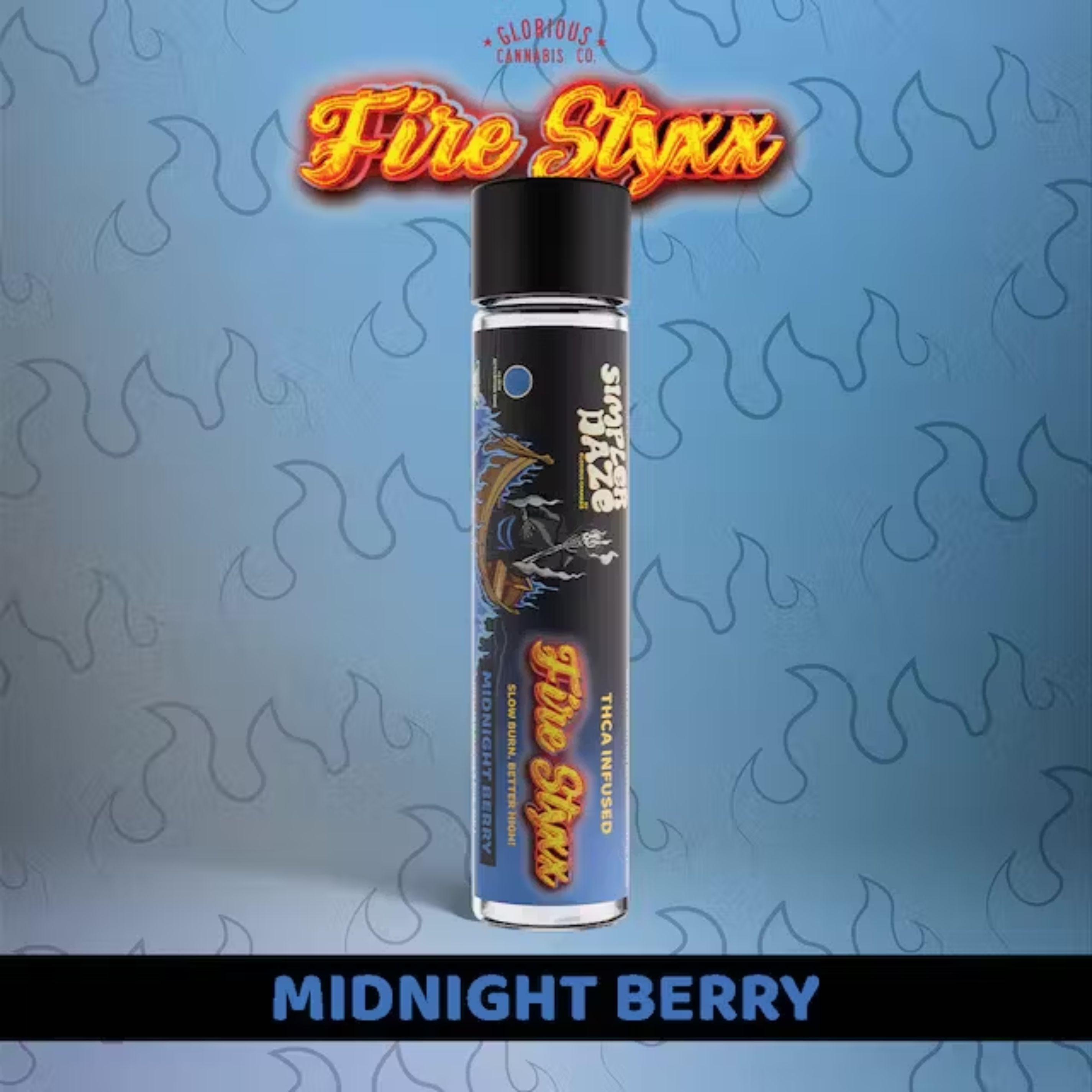 Photograph of product: FIRE STYXX | Infused Preroll | Midnight Berry | 1g
