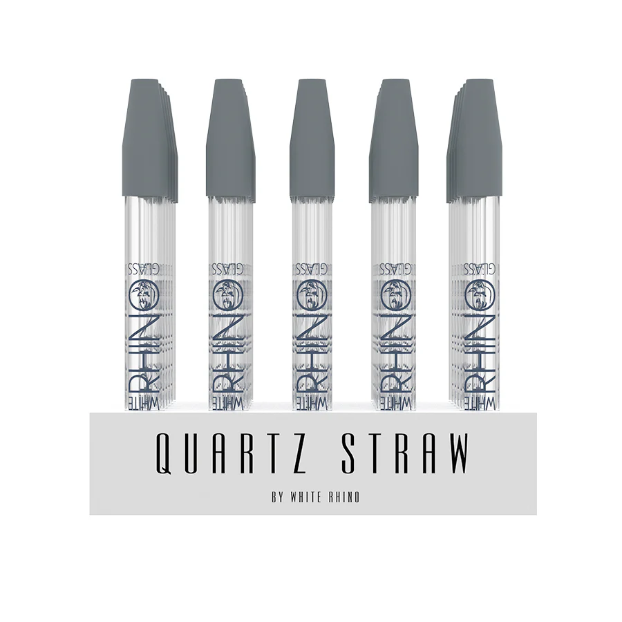 Photograph of product: White Rhino | Glass Straw with Silicone Cape