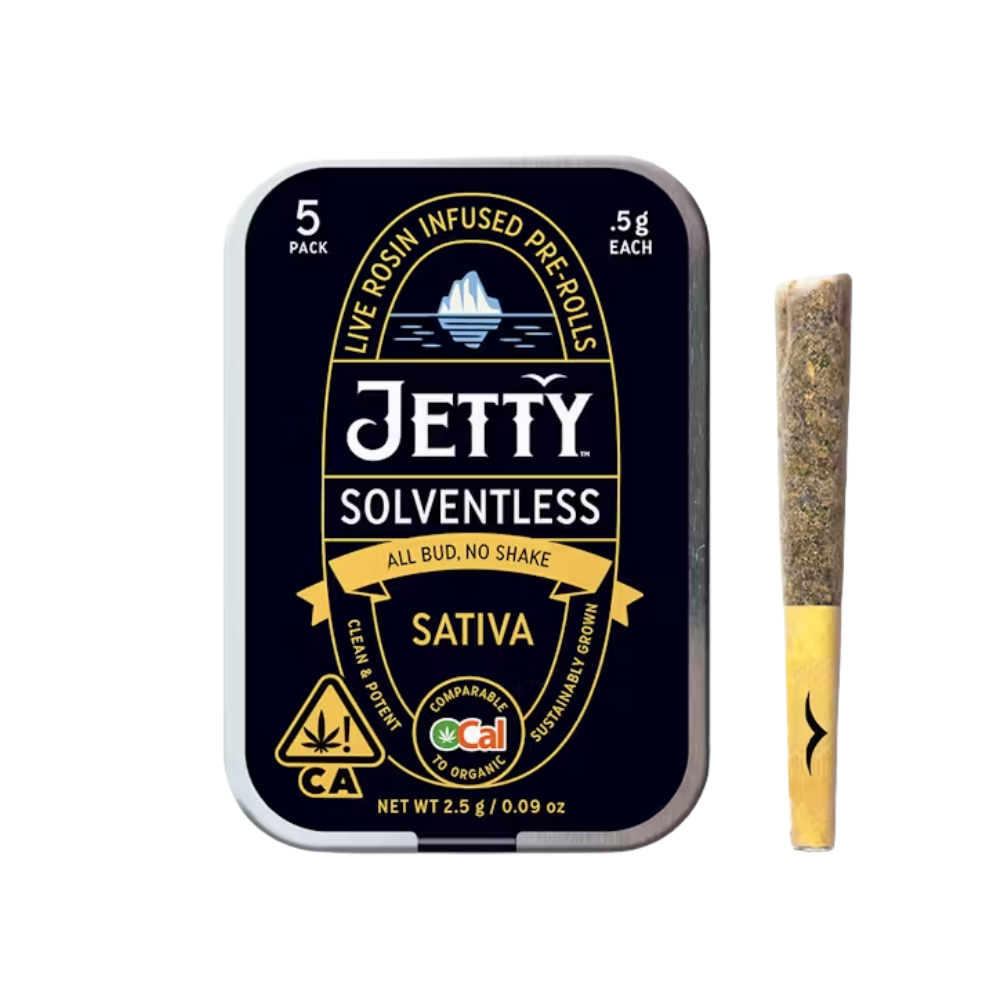 Photograph of product: AMNESIA HAZE X GARLIC GROVE LIVE RESIN (5PK) - JETTY EXTRACTS