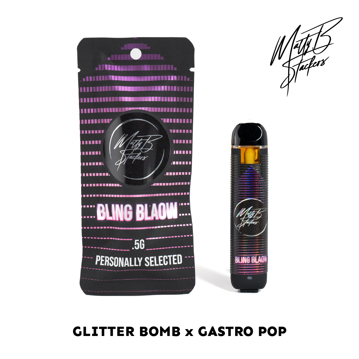 Photograph of product: Matty B - Bling Blaow Live Rosin Disposable 0.5g