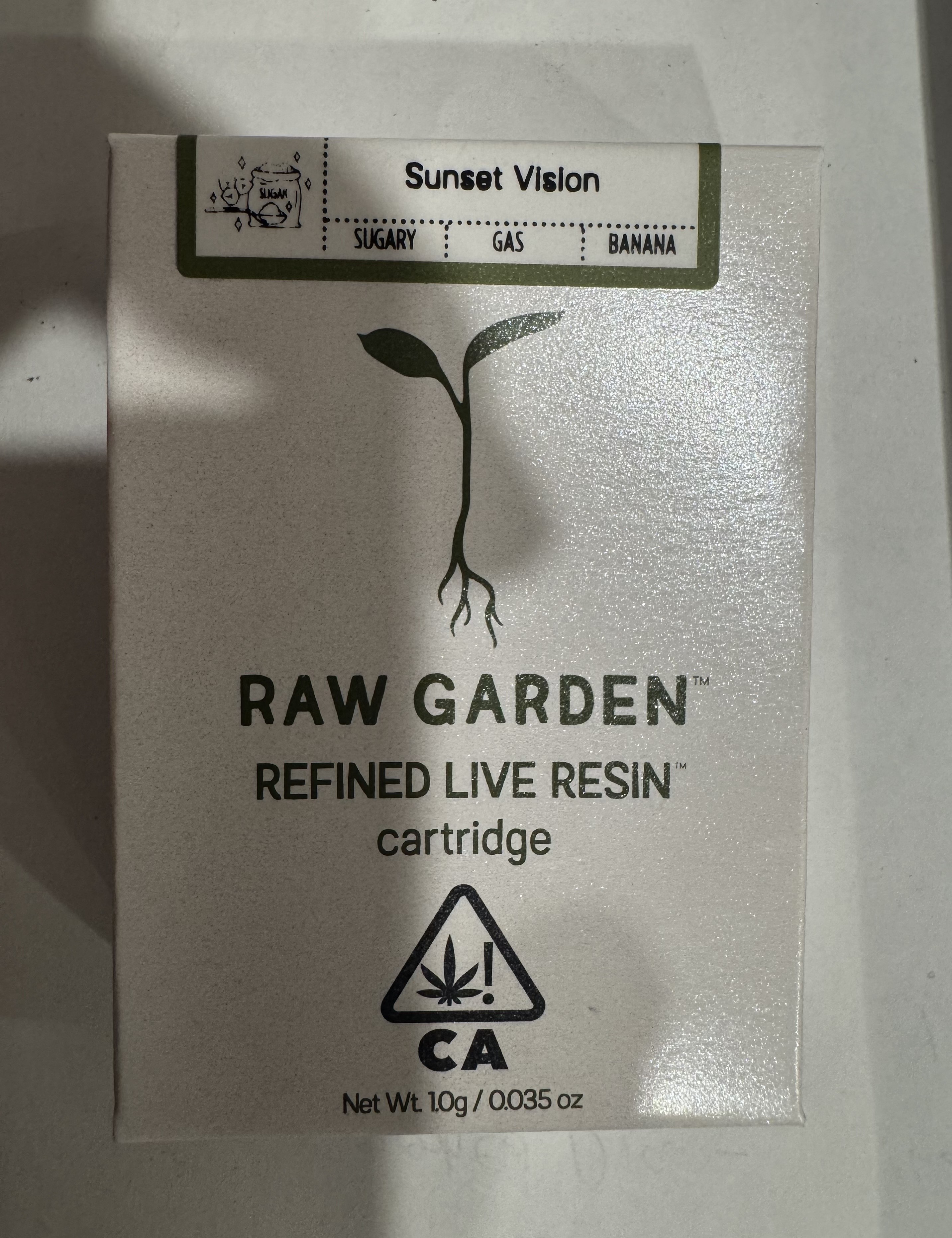 Photograph of product: SUNSET VISION 1G CARTRIDGE - 1 G