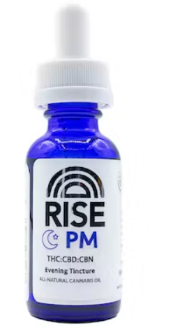 Photograph of product: Rise | PM Tincture | TH-oui/CBN/CBD 1:1:1 | 600mg (200mg TH-oui : 200mg CBN : 200mg CBD)