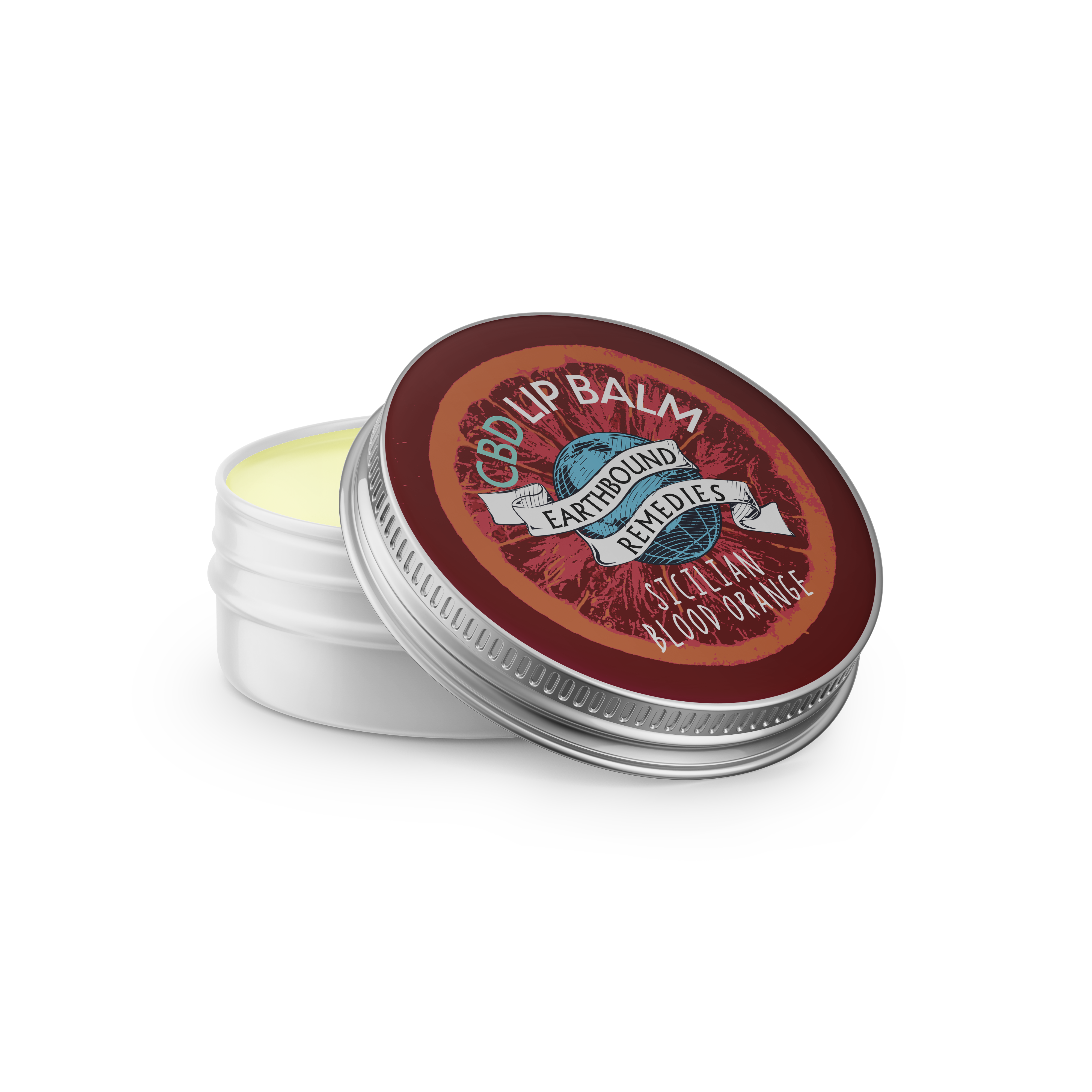 Photograph of product: Earthbound Remedies | Sicilian Blood Orange CBD Lip Balm