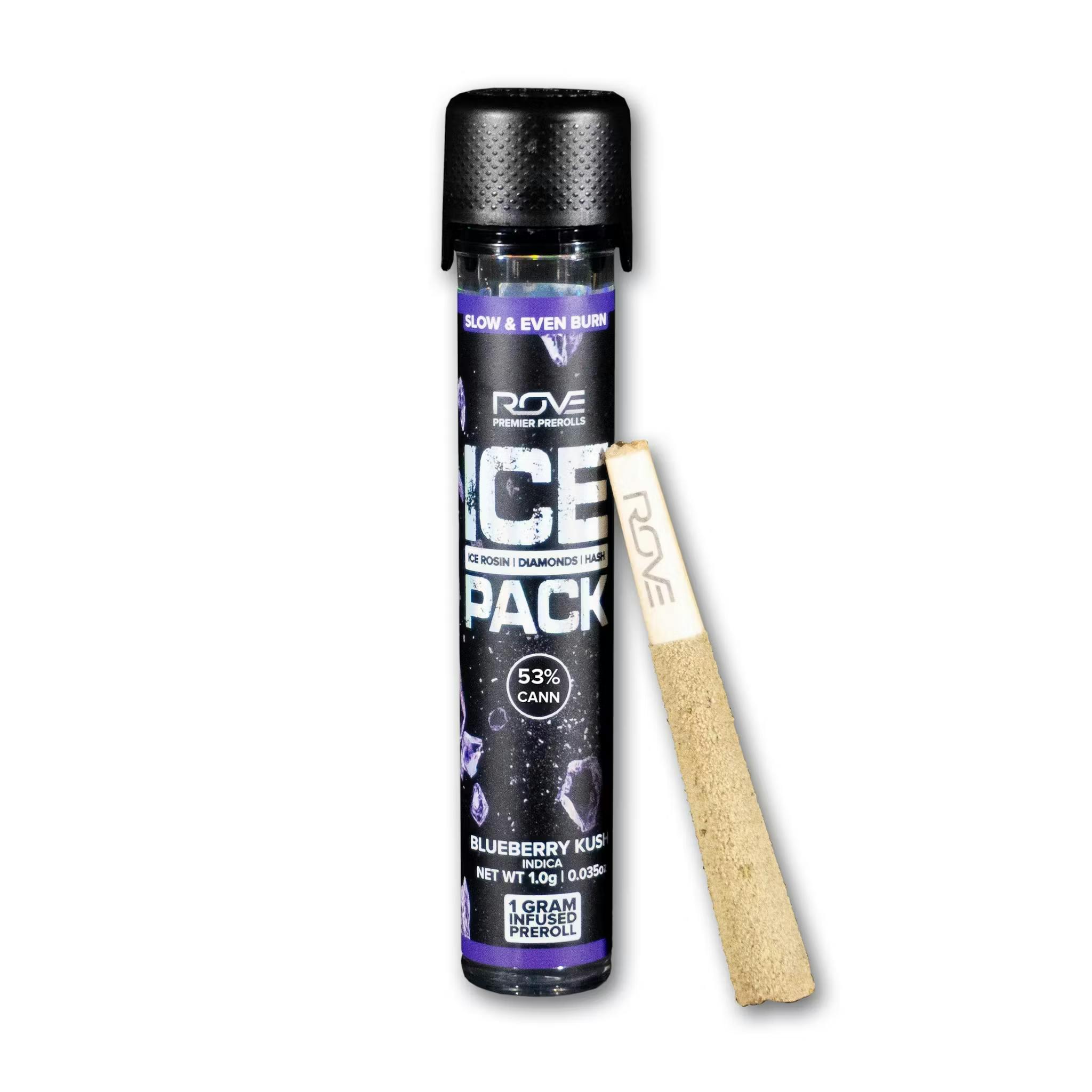 Photograph of product: Grape Stomper OG Ice Pack - 1g Triple Infused Preroll