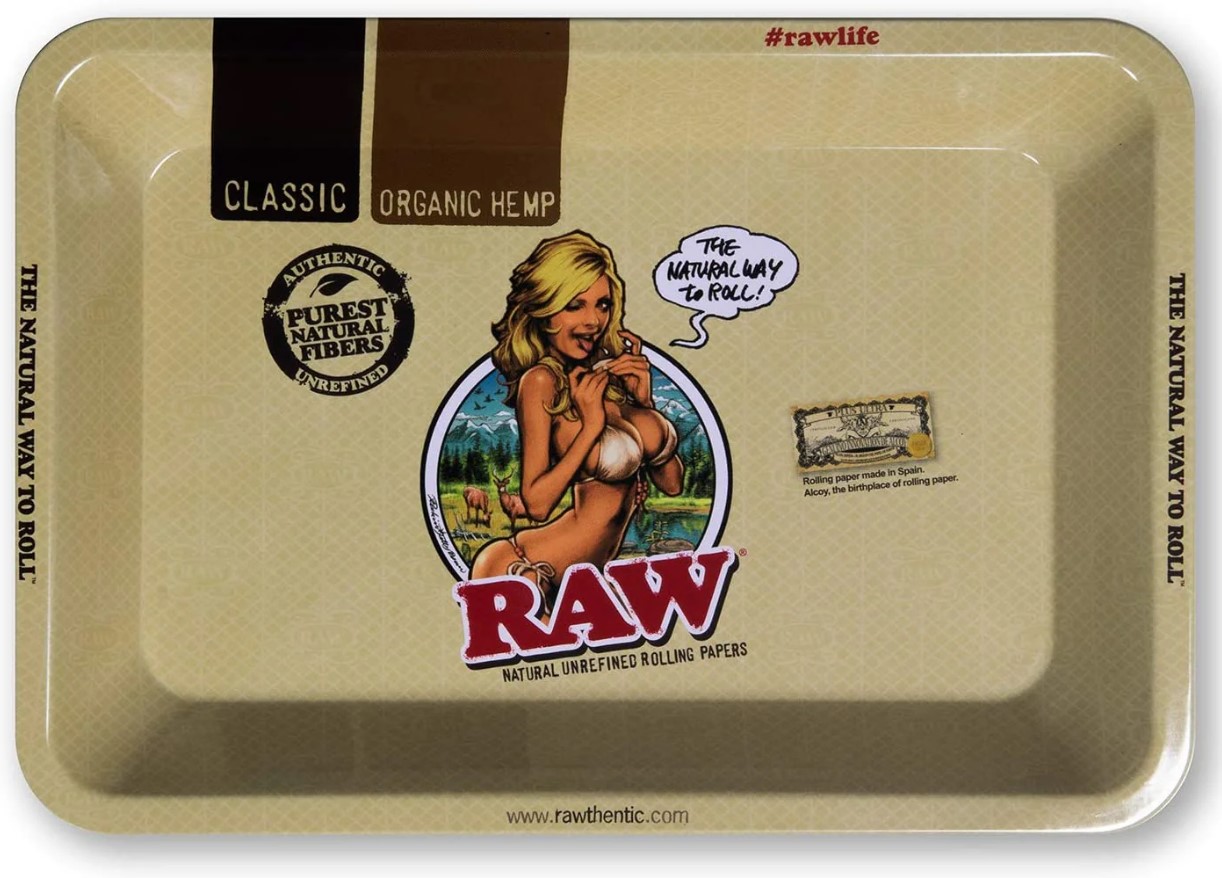 Photograph of product: Raw Rolling Tray - Girl 5.5"x7"