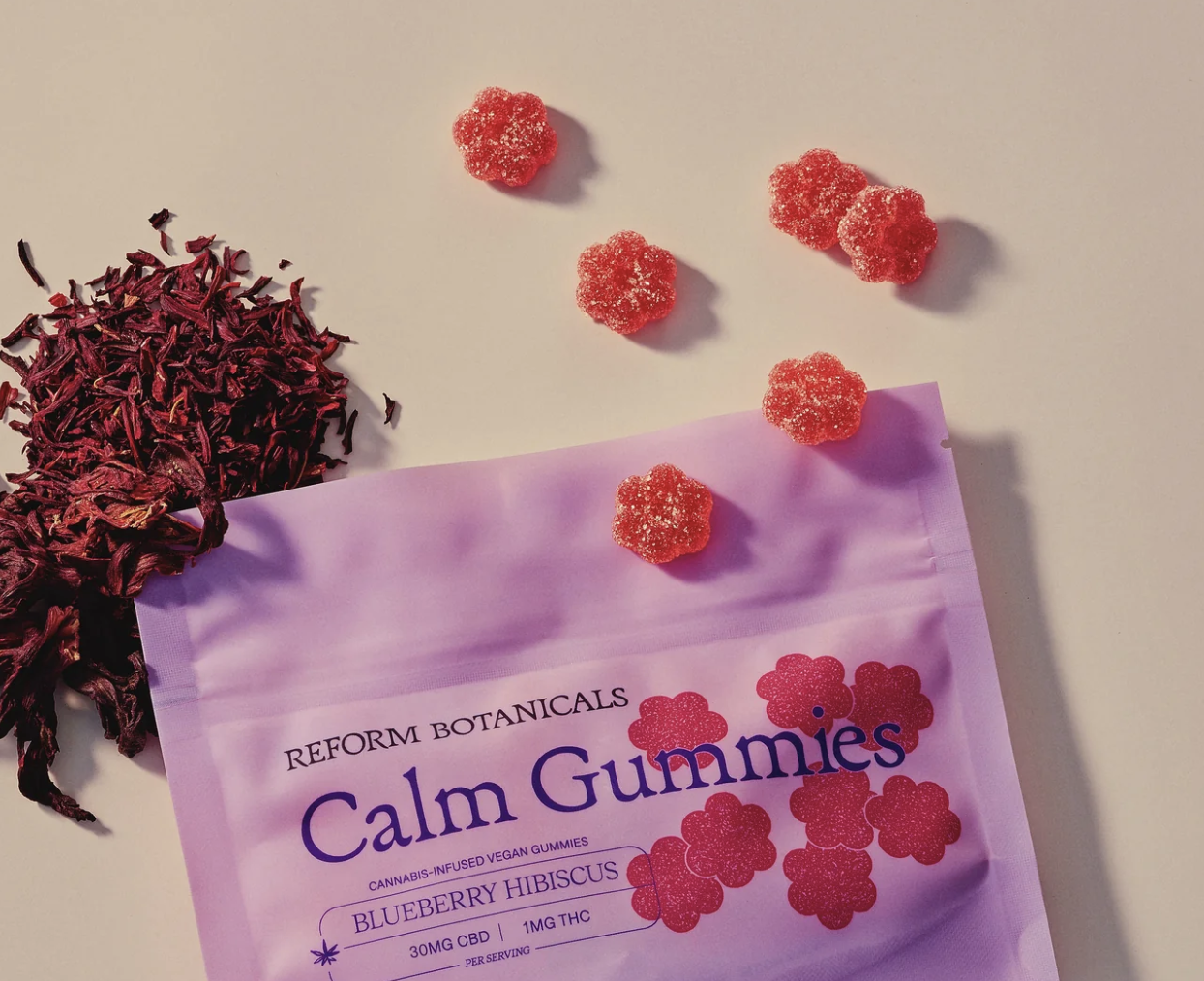 Photograph of product: Blueberry Hibiscus - 30mg:1mg 2pk - Calm Gummies
