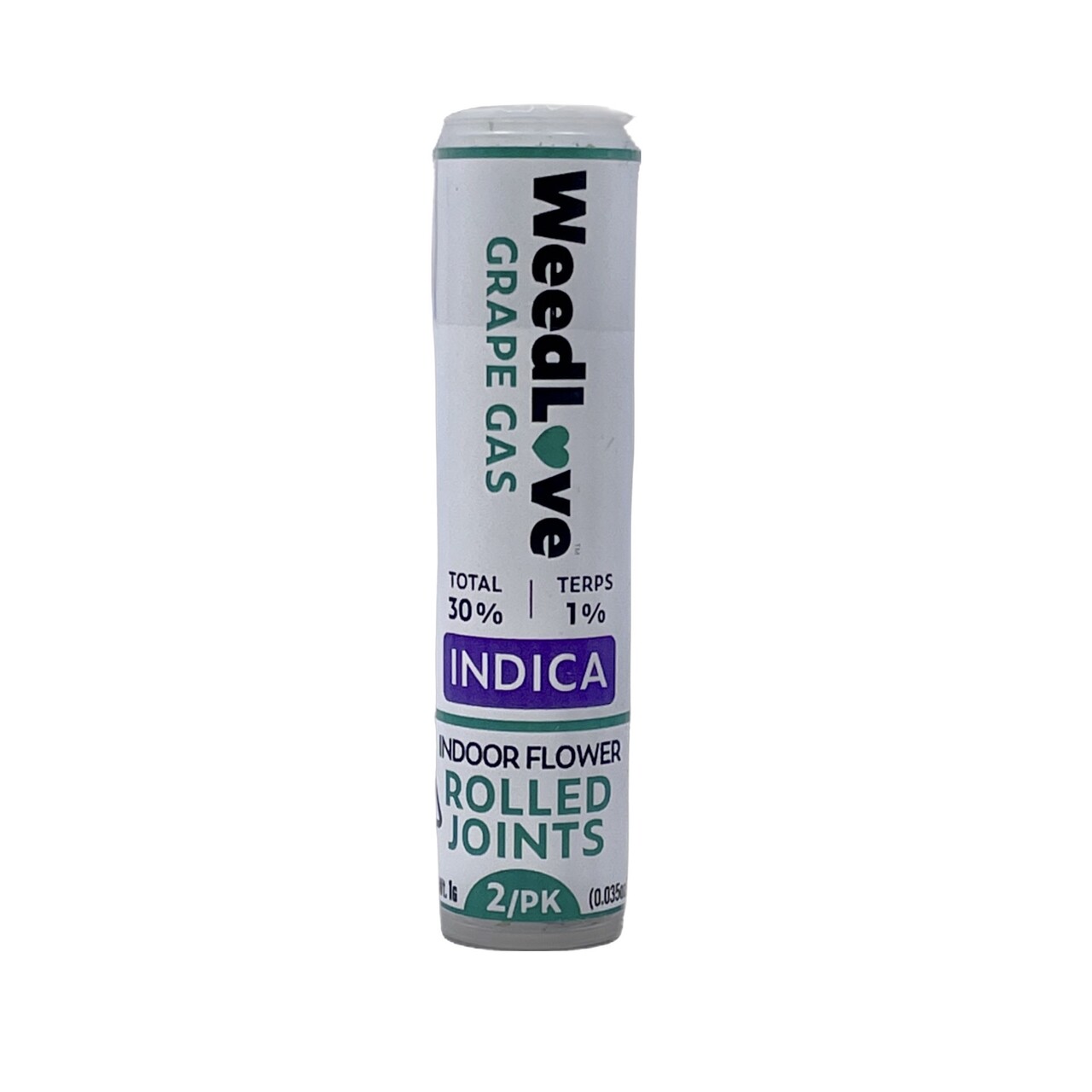 Photograph of product: GRAPE GAS PREROLLS 2 PACK 1G