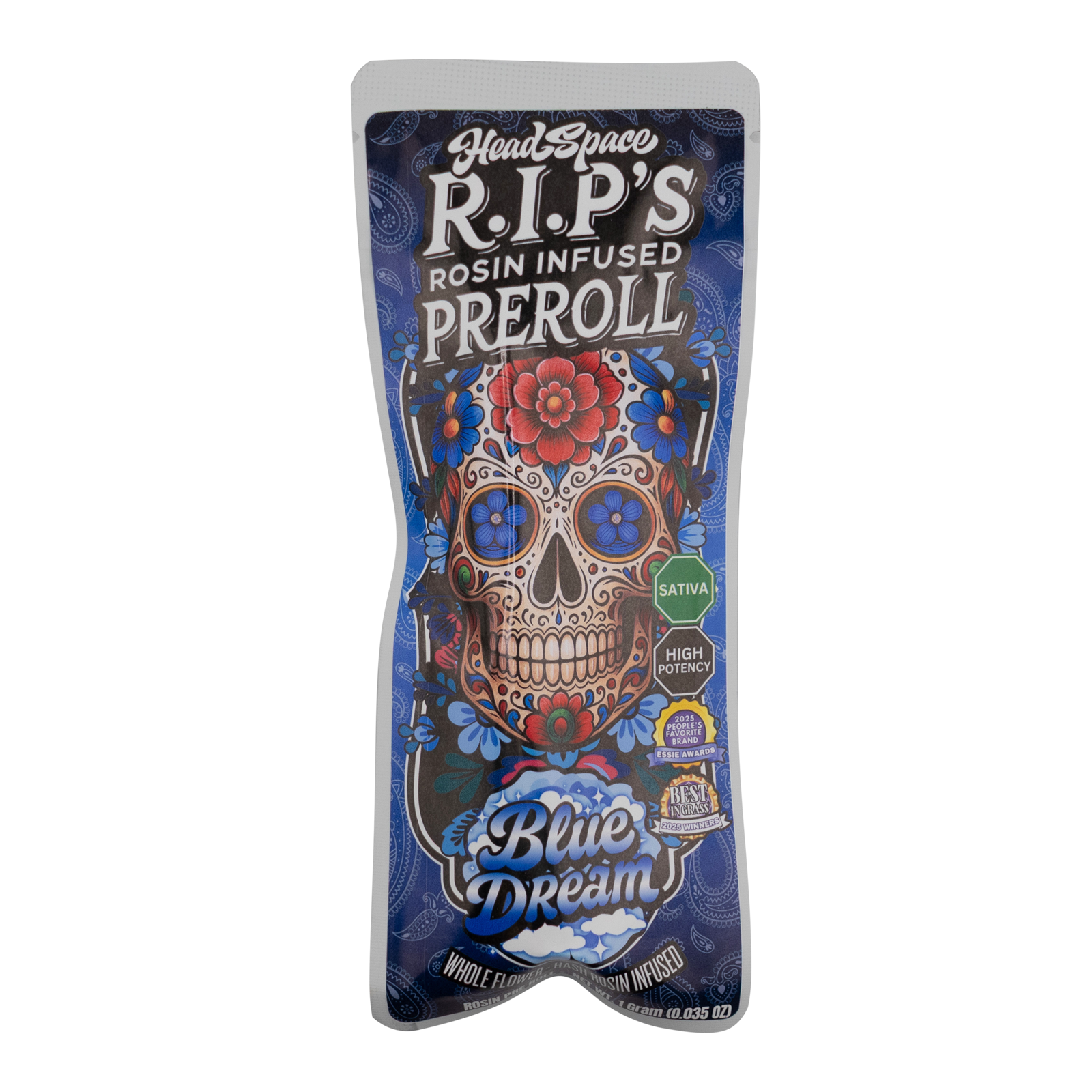 Photograph of product: HeadSpace Alchemy Rosin Infused Preroll - Blue Dream (S) 1g